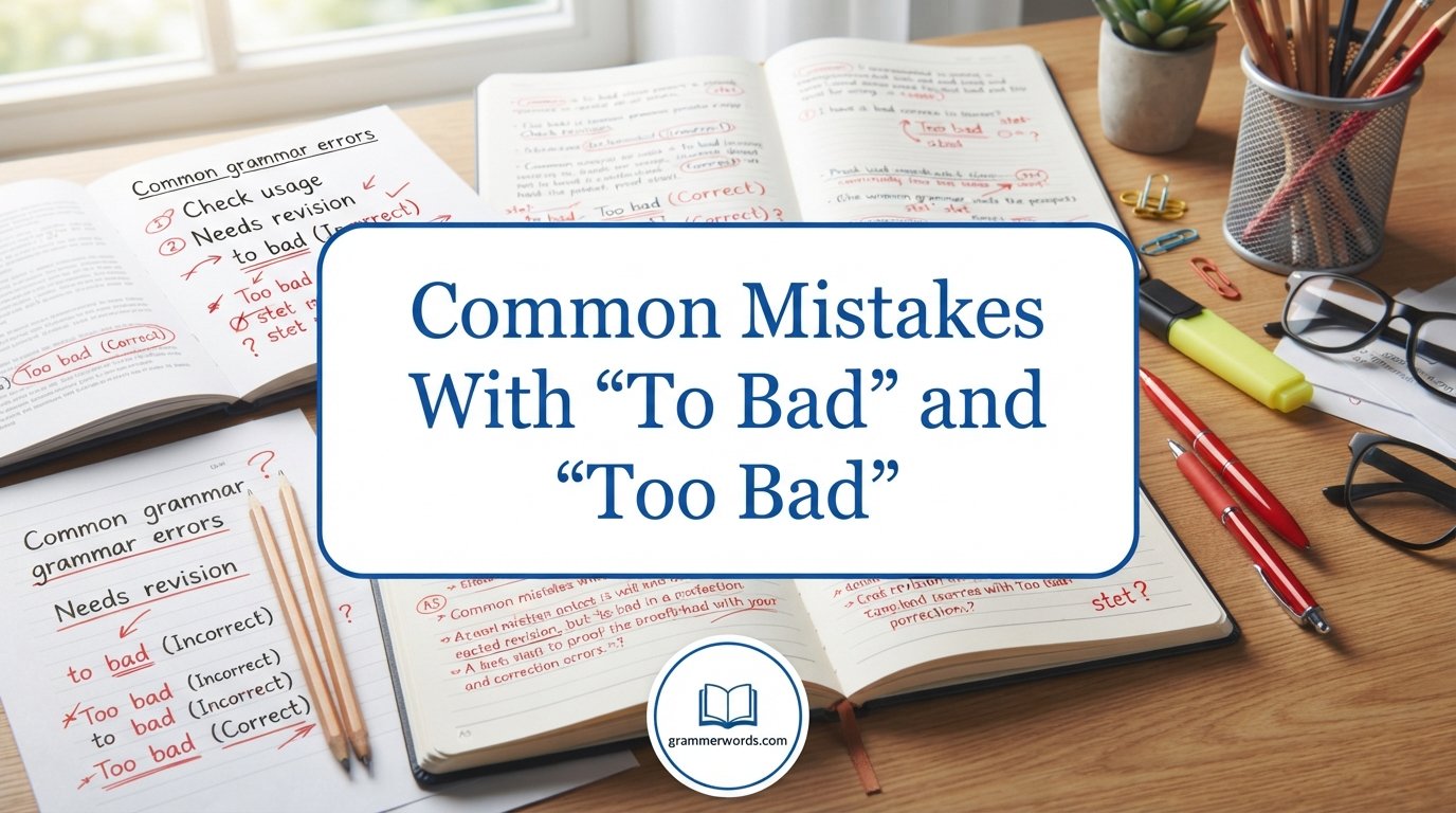 Common Mistakes With “To Bad” and “Too Bad”