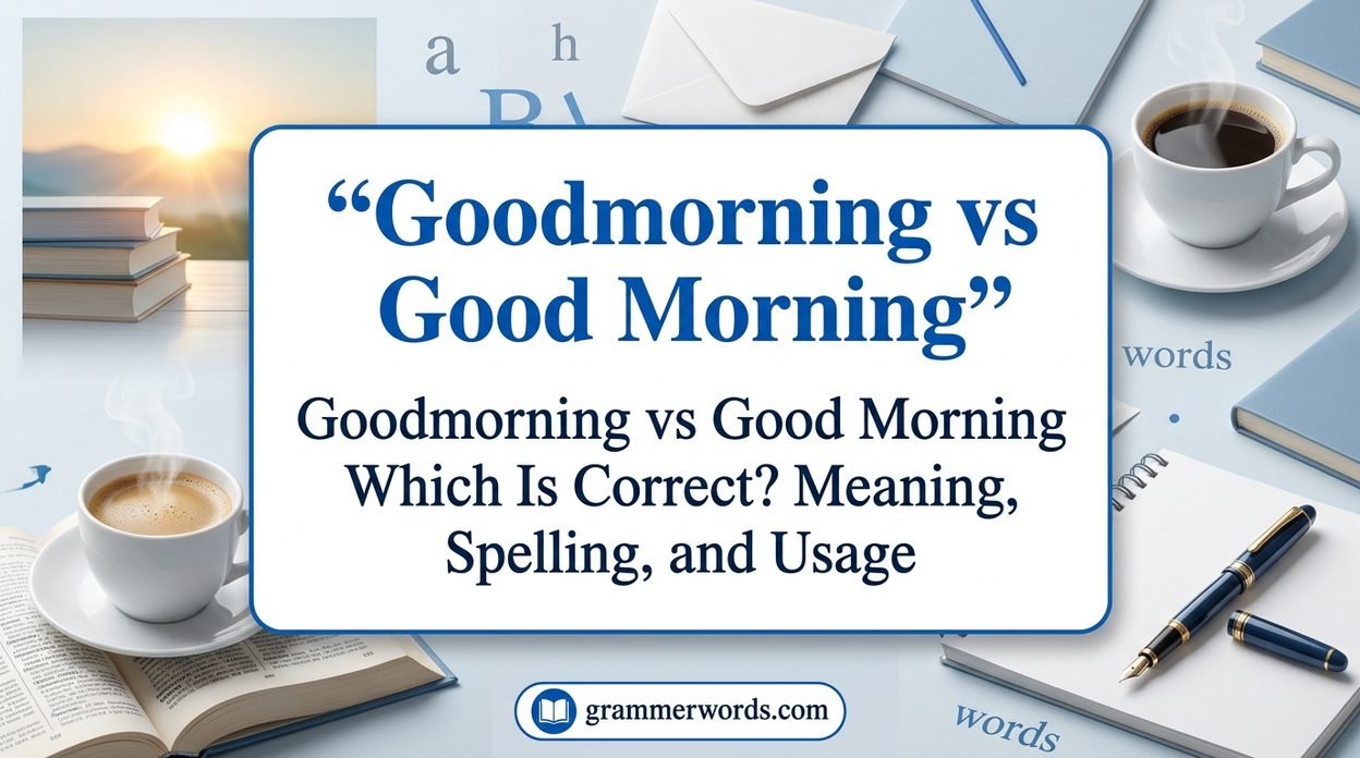 Goodmorning or Good Morning