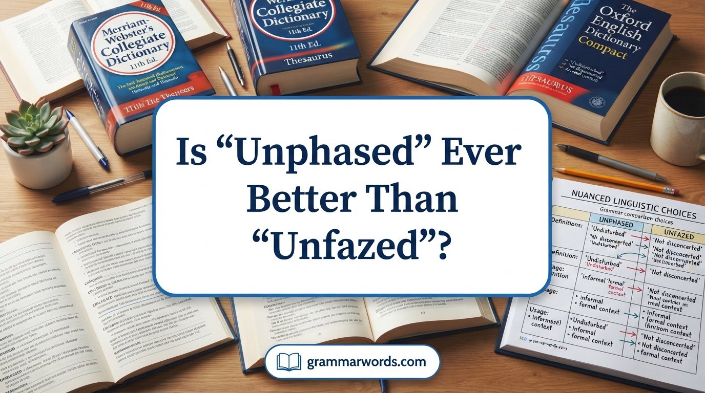 Is “Unphased” Ever Better Than “Unfazed”?
