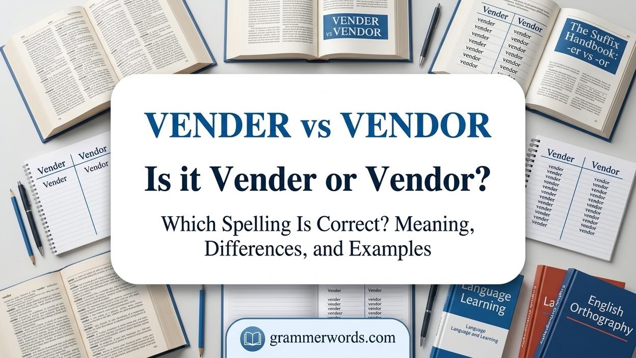 Vender vs Vendor