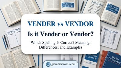 Vender vs Vendor