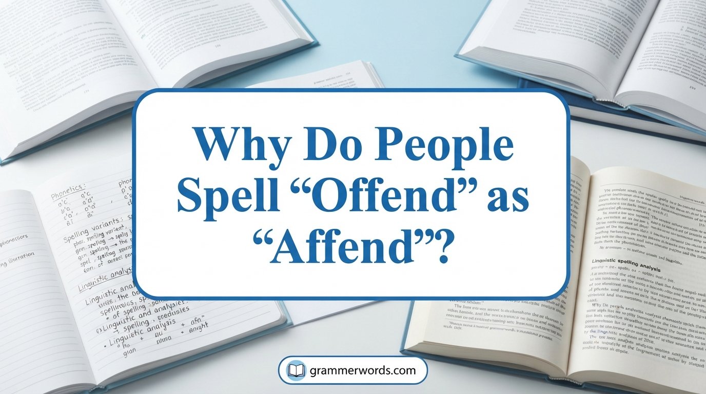 Why Do People Spell “Offend” as “Affend”?