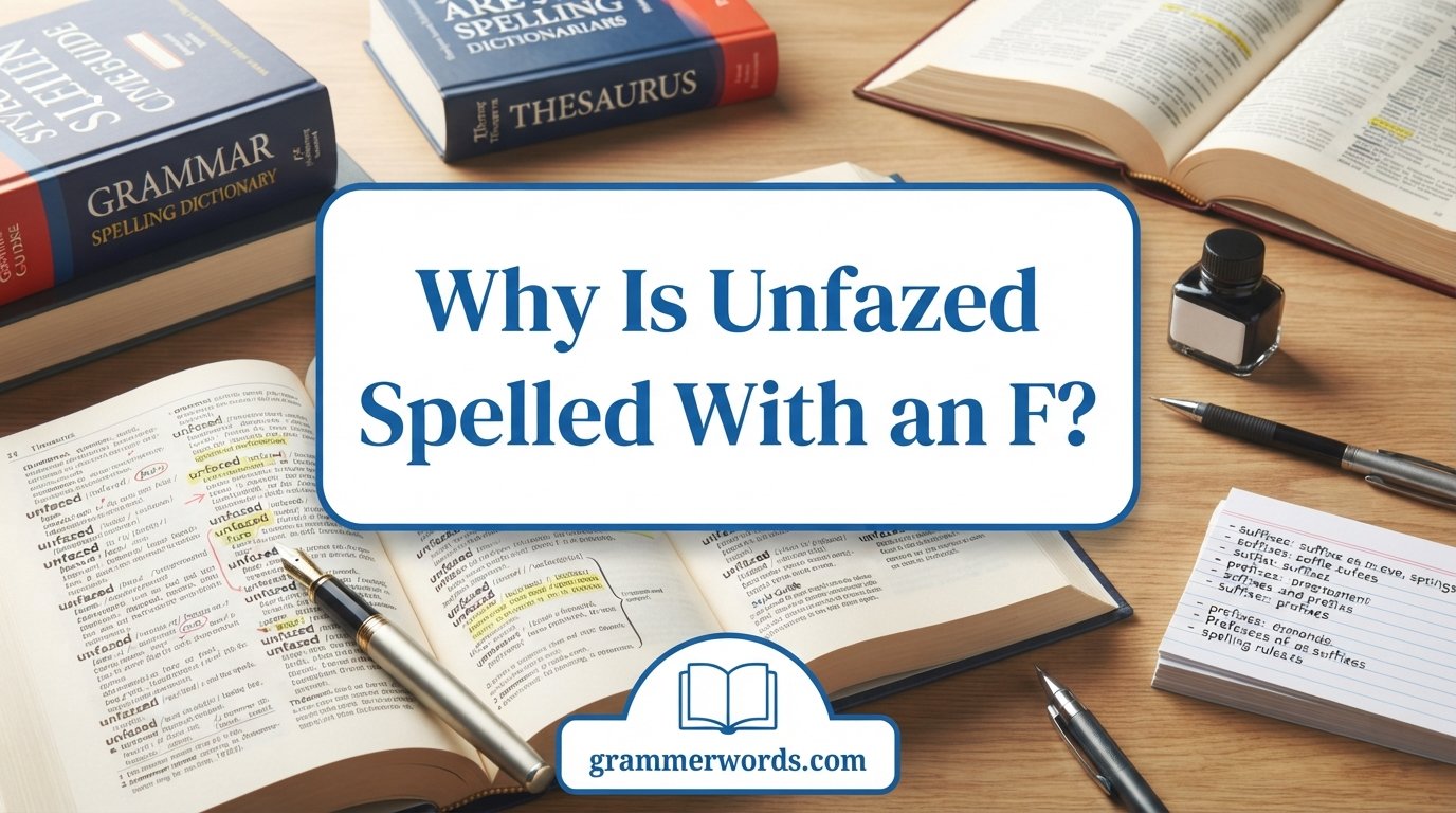 Why Is Unfazed Spelled With an F?