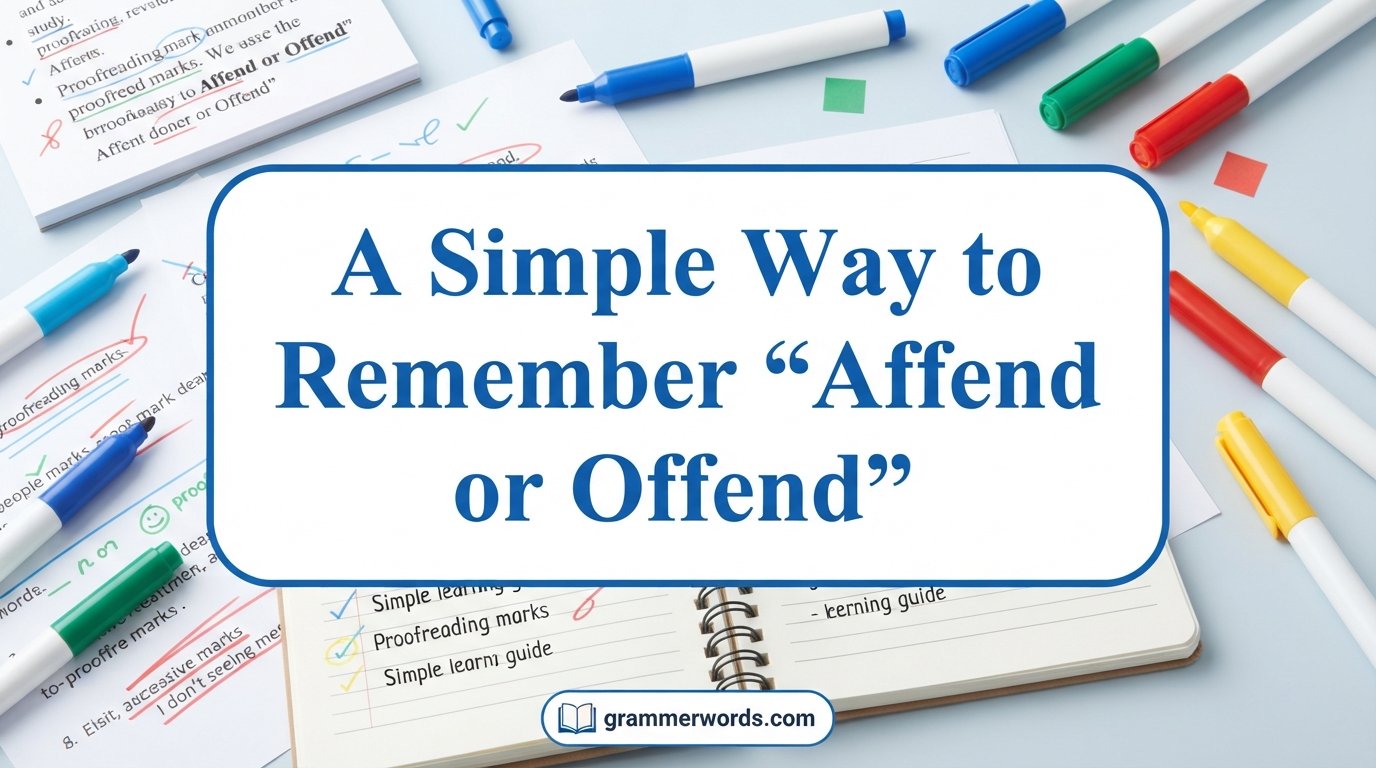 A Simple Way to Remember “Affend or Offend”