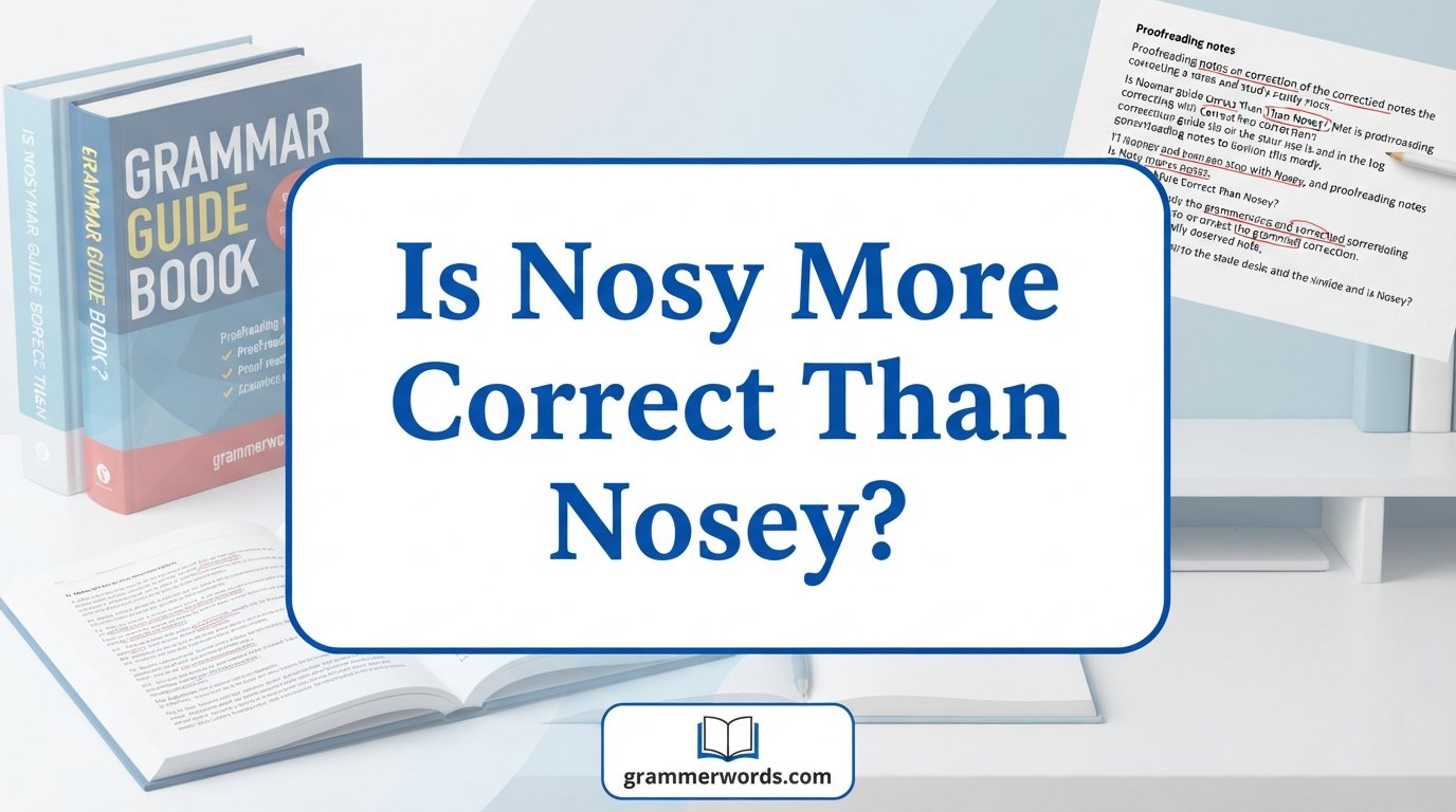 Is Nosy More Correct Than Nosey?